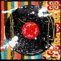 Peinture Vintage vinyle par Costa Sophie | Tableau