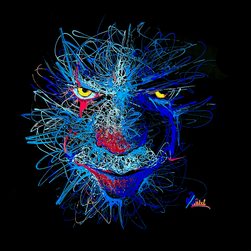 Painting Instinct Clown (#01) by Pauline Dutel | Painting