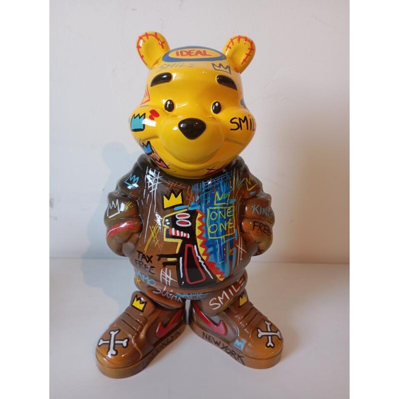 Sculpture Winnie Samo by Luna | Sculpture Pop-art Pop icons Graffiti Acrylic Posca