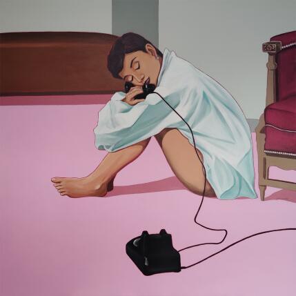 Peinture Pénélope adore les mots doux par Gallardo Serge | Tableau Figuratif Acrylique Scènes de vie