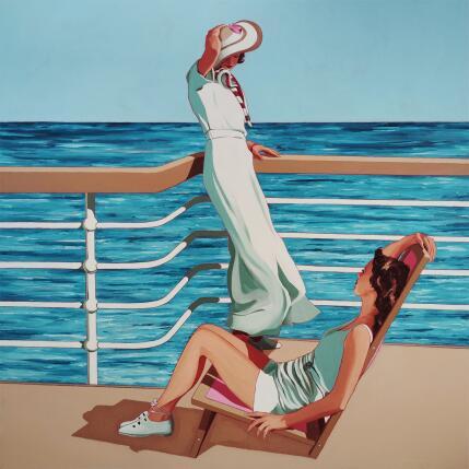 Peinture Pénélope vogue vers Valparaiso par Gallardo Serge | Tableau Figuratif Acrylique Scènes de vie