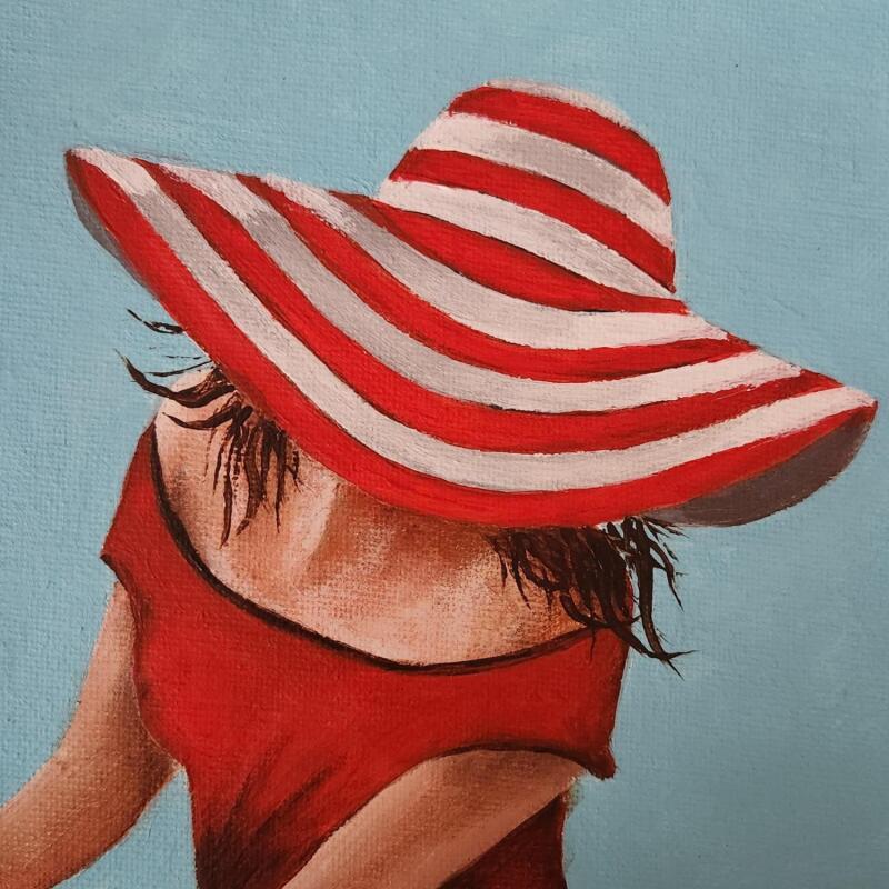 Peinture Tenue rouge par Sie Evelyne | Tableau Figuratif Acrylique