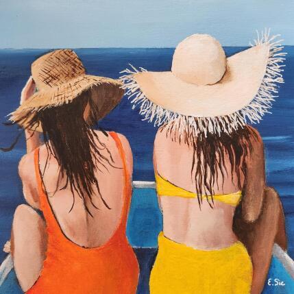 Peinture Un après midi au soleil par Sie Evelyne | Tableau Figuratif Acrylique Scènes de vie