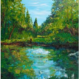 Peinture Un jardin aux Marais par Amblard Florence | Tableau