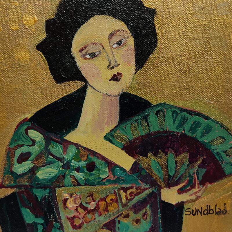 Painting In my thoughts by Sundblad Silvina | Painting Naive art Acrylic Pastel