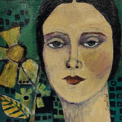 Peinture I am thinking of you par Sundblad Silvina | Tableau Art naïf Acrylique, Pastel