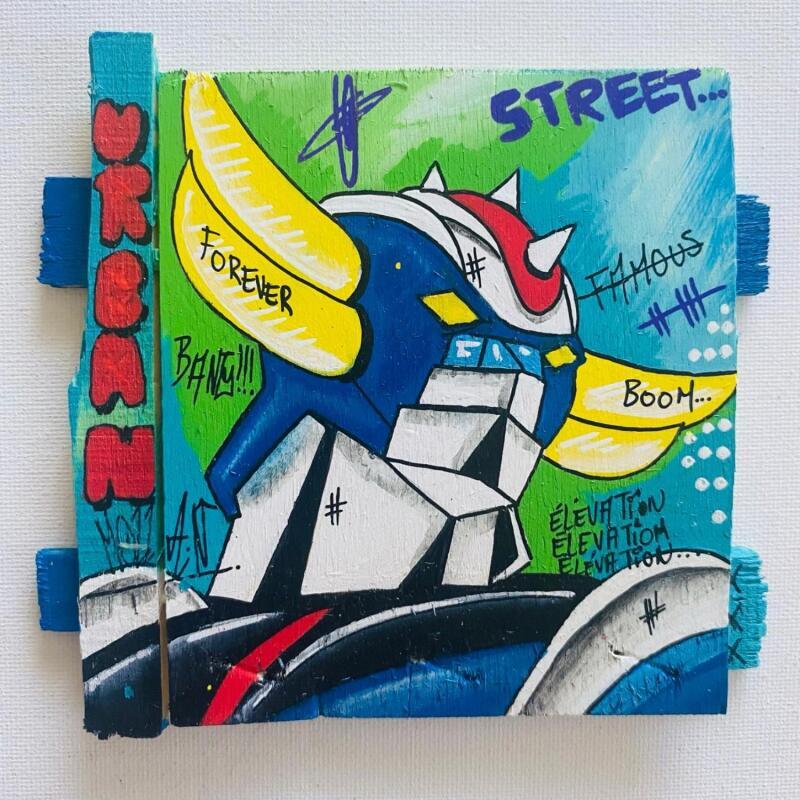 Peinture Évolution  par Molla Nathalie  | Tableau Pop-art Icones Pop Bois Acrylique Posca