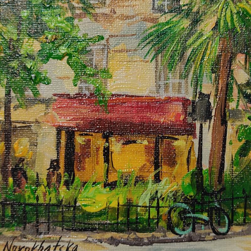 Gemälde Square Rue Jacob von Novokhatska Olga | Gemälde Figurativ Urban Öl Acryl