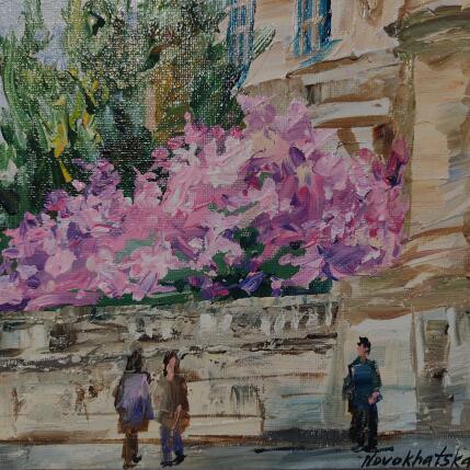 Gemälde Près de l'hôtel de ville von Novokhatska Olga | Gemälde Figurativ Acryl, Öl Pop-Ikonen, Urban