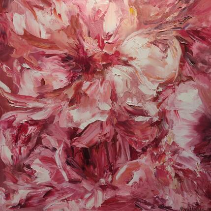 Painting Fleurs rouges by Novokhatska Olga | Painting Figurative Acrylic, Oil Urban