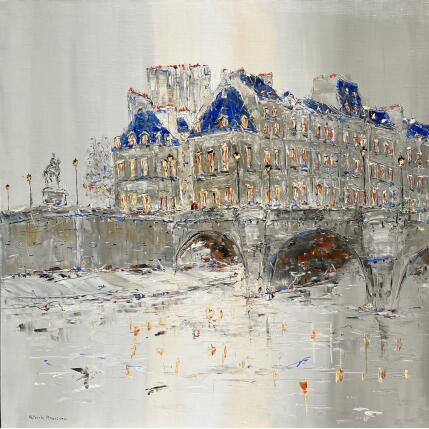 Peinture Le Pont Neuf par Rousseau Patrick | Tableau Figuratif Huile Urbain