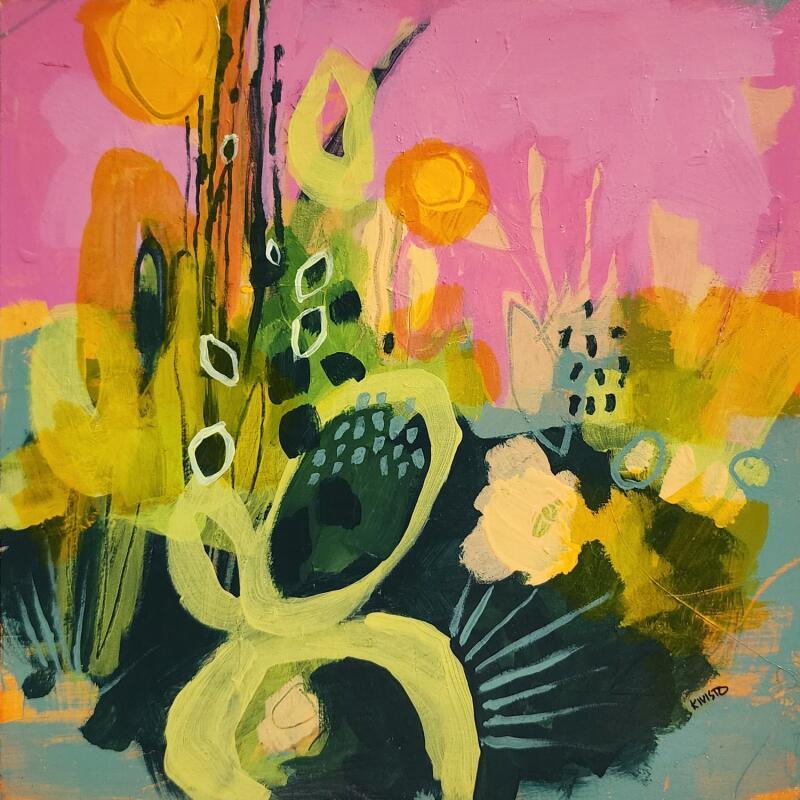 Painting Pink Mirage by Kivisto Jamie | Painting Abstract Nature Acrylic