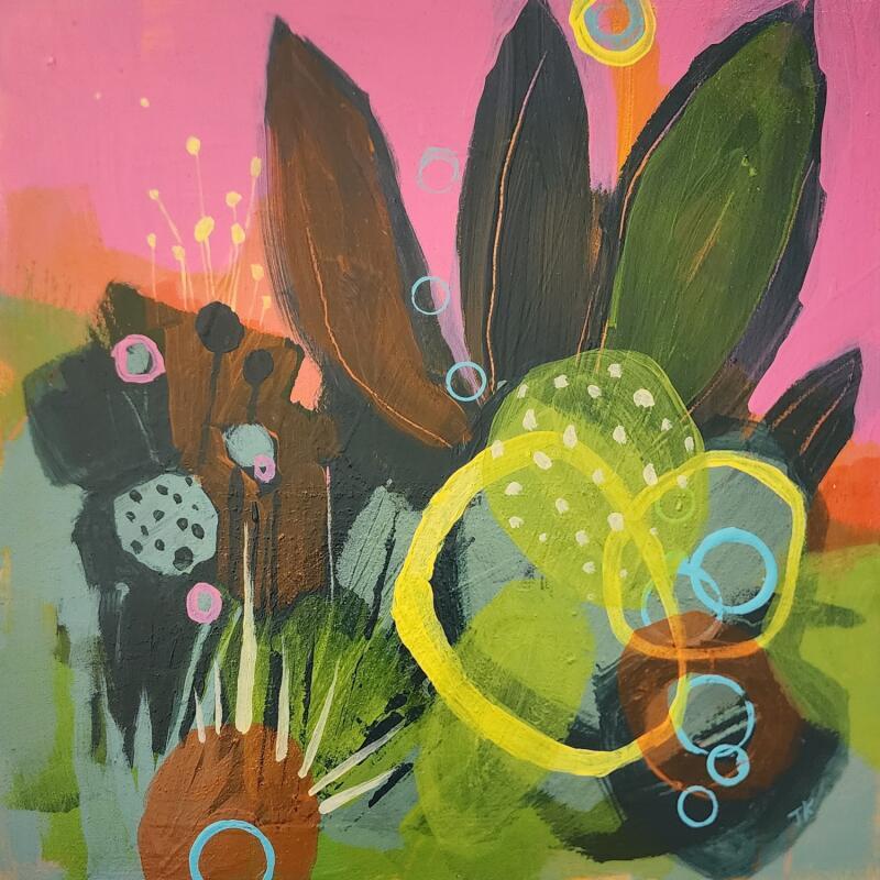 Painting Succulents and Sugar by Kivisto Jamie | Painting Abstract Landscapes Nature Acrylic