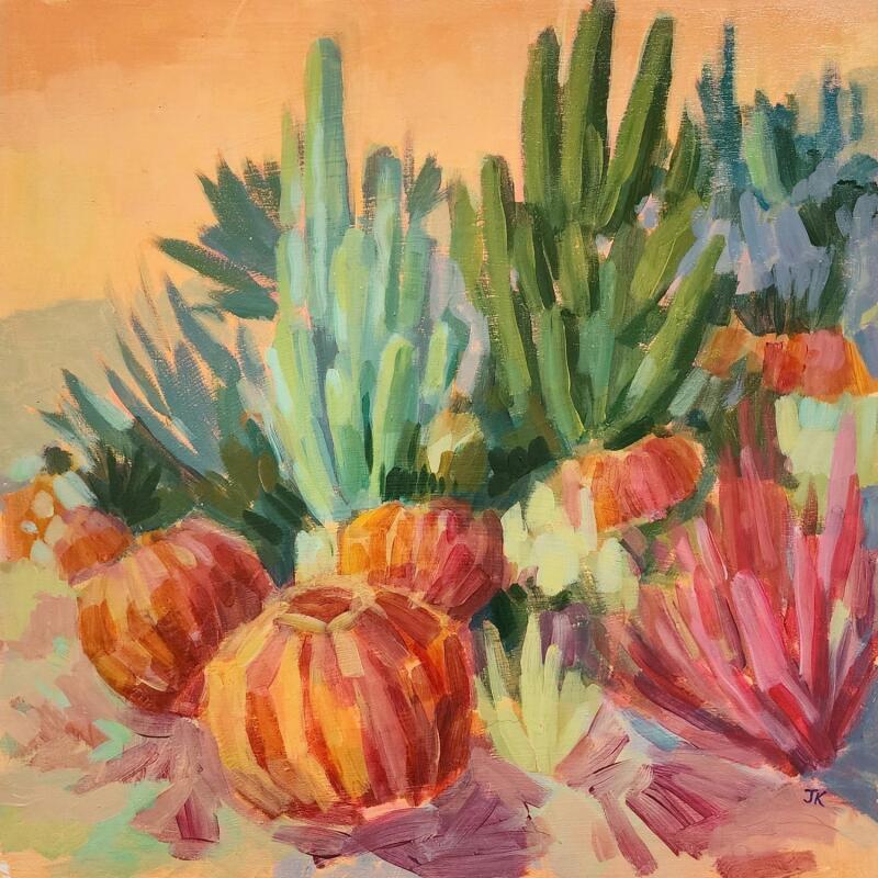 Painting Tangerine Heat by Kivisto Jamie | Painting Impressionism Landscapes Nature Acrylic