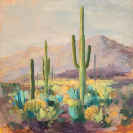 Painting Desert Rising by Kivisto Jamie | Painting Impressionism Acrylic Landscapes, Nature
