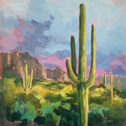 Painting When the Desert Holds Its Breath by Kivisto Jamie | Painting Impressionism Acrylic Landscapes, Nature