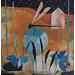 Gemälde El viaje de libélula von Arias Parera Almudena | Gemälde Naive Kunst Acryl Collage