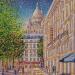 Painting Balade à Montmartre by Dessapt Alan | Painting Figurative Urban Oil Acrylic