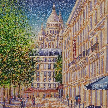Peinture Balade à Montmartre par Dessapt Alan | Tableau Figuratif Acrylique, Huile Urbain