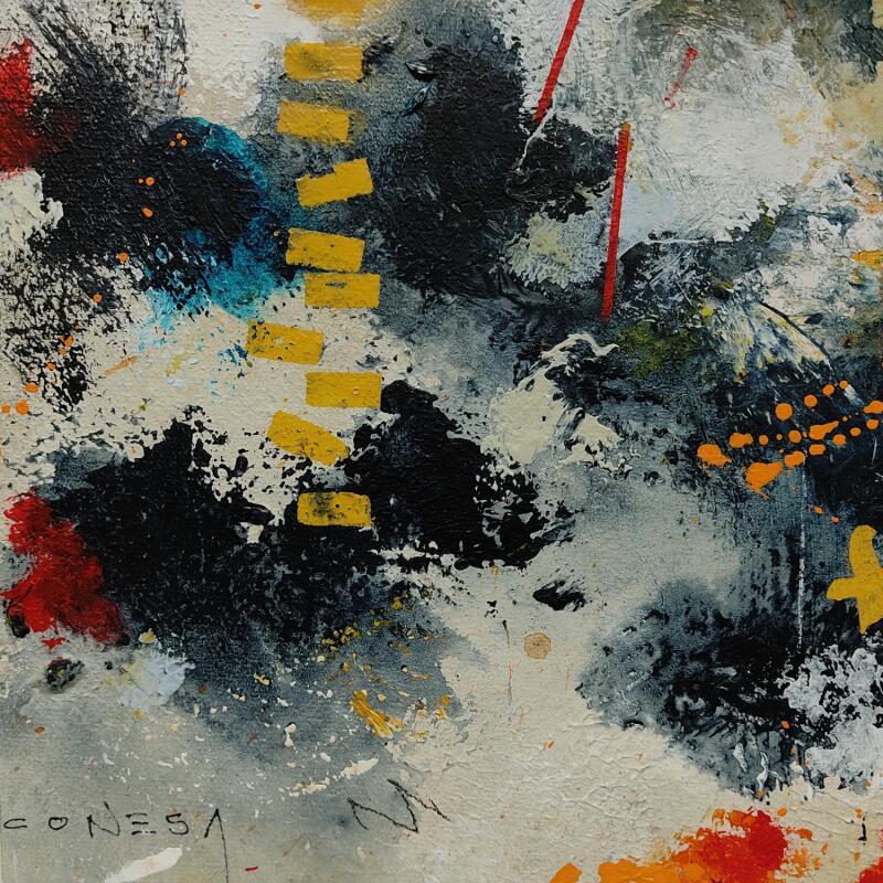 Painting Sombras by Jiménez Conesa Francisco | Painting Abstract Acrylic Charcoal