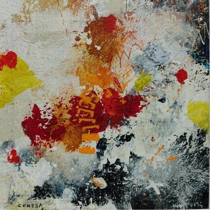 Peinture Rojo par Jiménez Conesa Francisco | Tableau Abstrait Acrylique, Fusain