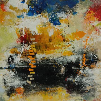 Peinture Estratos par Jiménez Conesa Francisco | Tableau Abstrait Acrylique, Fusain