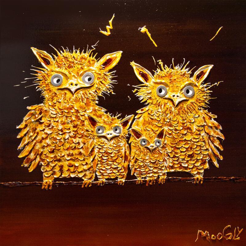 Painting MOTUS by Moogly | Painting Raw art Animals Acrylic Resin Pigments