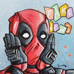 Painting Fake news by Rocky Chaplin | Painting Pop-art Acrylic Cinema