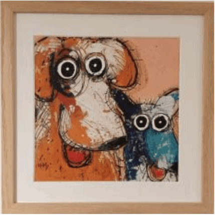 Gemälde Tout excités von Maury Hervé | Gemälde Art brut Pop-Ikonen, Tiere