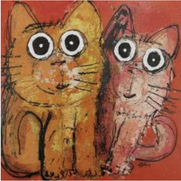 Painting Surprise! by Maury Hervé | Painting Raw art Animals, Pop icons