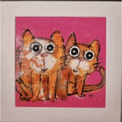 Pintura Surprise! por Maury Hervé | Pintura Arte bruto Animales, Iconos pop