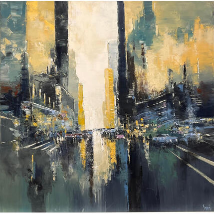 Painting City Scape by Dessein Pierre | Painting Figurative Oil