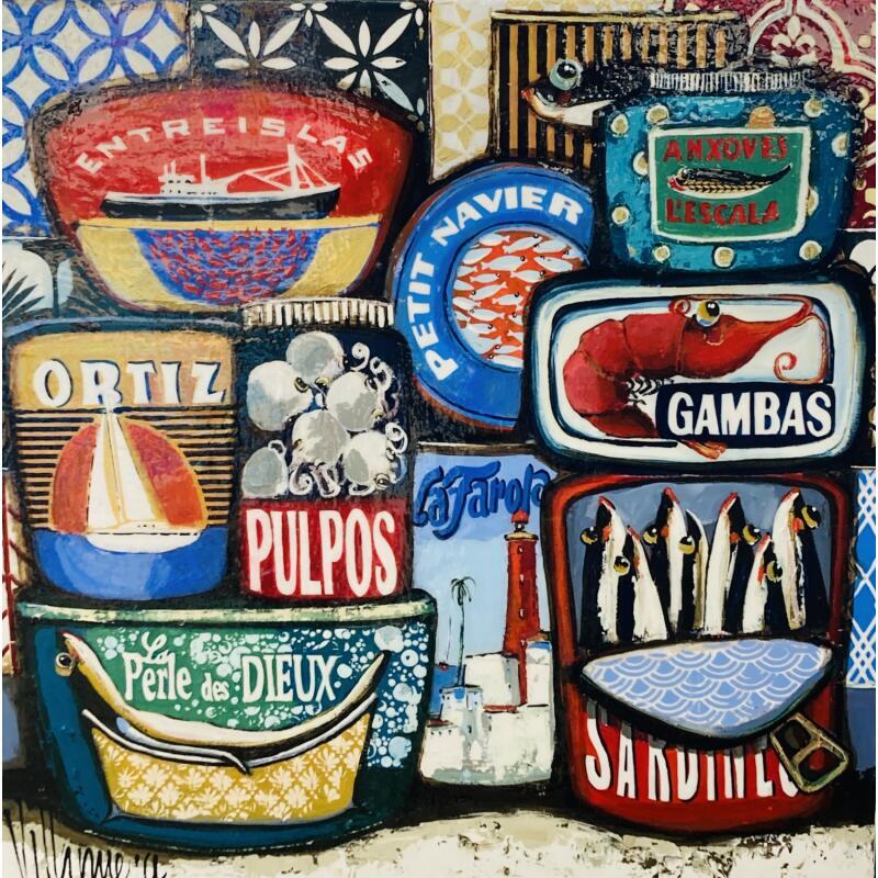 Painting Latas by Villanueva Puigdelliura Natalia | Painting Figurative