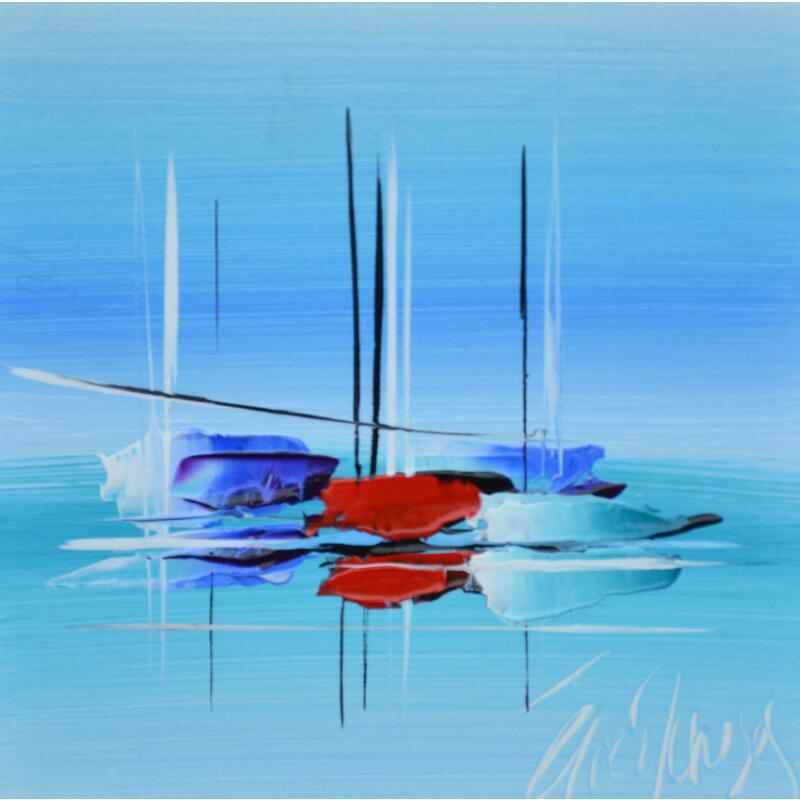 Painting La belle balade by Munsch Eric | Painting Figurative Marine Oil Acrylic