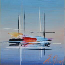 Peinture L'été par Munsch Eric | Tableau Figuratif Acrylique, Huile Marine