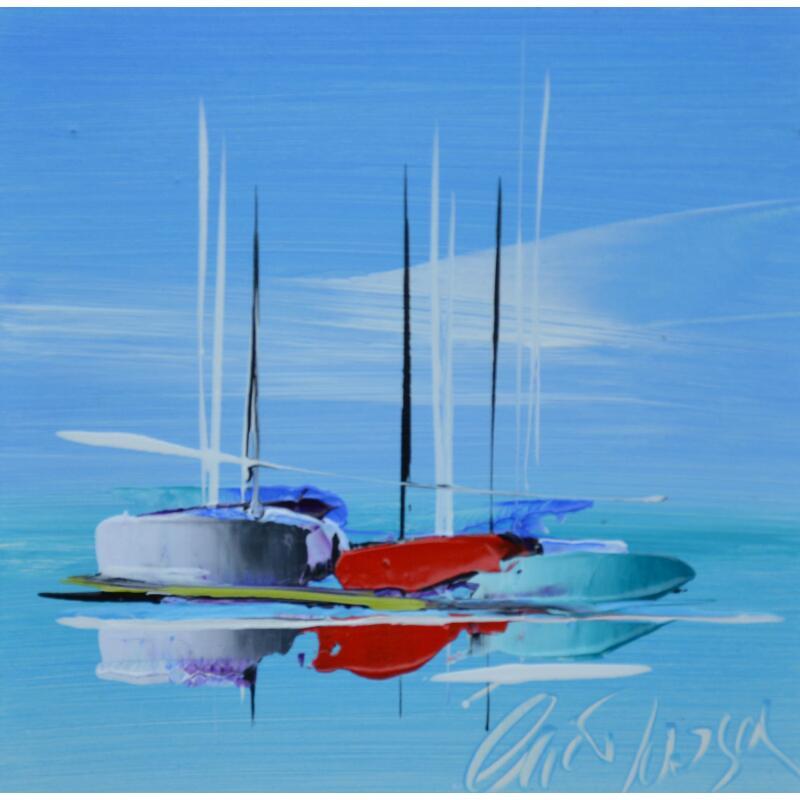 Painting Couleur et Joie by Munsch Eric | Painting Figurative Marine Oil Acrylic