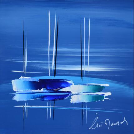 Painting Blue Light by Munsch Eric | Painting Figurative Acrylic, Oil Marine, Pop icons
