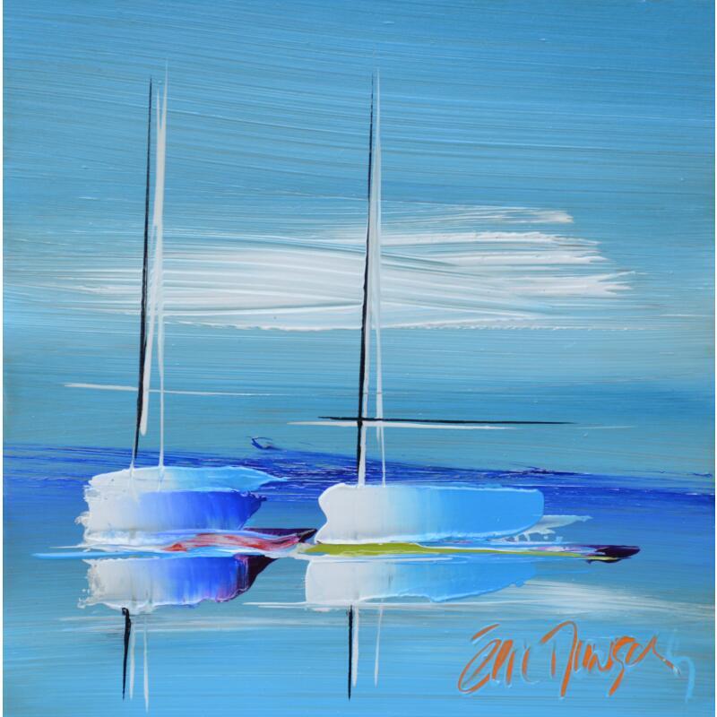 Pintura Doux Voyage por Munsch Eric | Pintura Figurativo Marine Aceite Acrílico