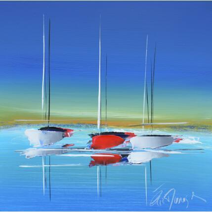 Painting Au lever du jour by Munsch Eric | Painting Figurative Acrylic, Oil Marine
