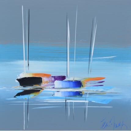 Painting L'instant marin by Munsch Eric | Painting Figurative Acrylic, Oil Marine