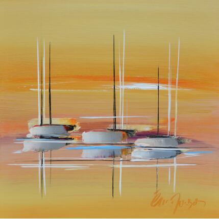 Painting Lumière by Munsch Eric | Painting Figurative Acrylic, Oil Marine