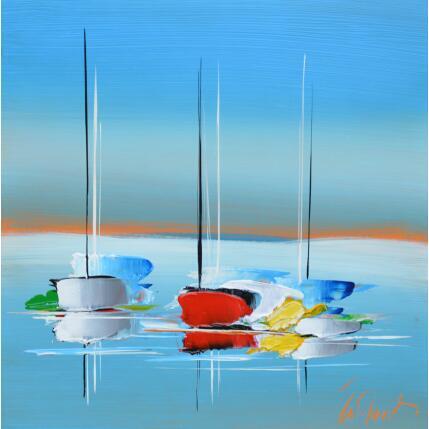 Painting Un été en couleur by Munsch Eric | Painting Figurative Acrylic, Oil Marine