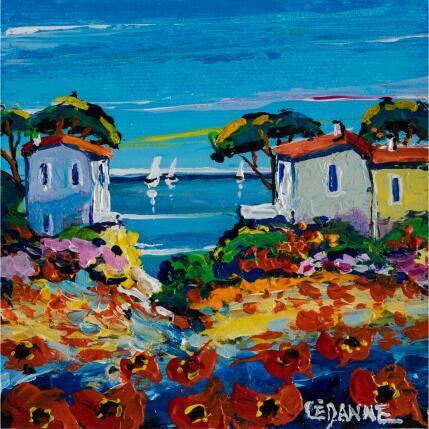 Peinture Vacances dans le hameau par Cédanne | Tableau Figuratif Acrylique, Huile Paysages