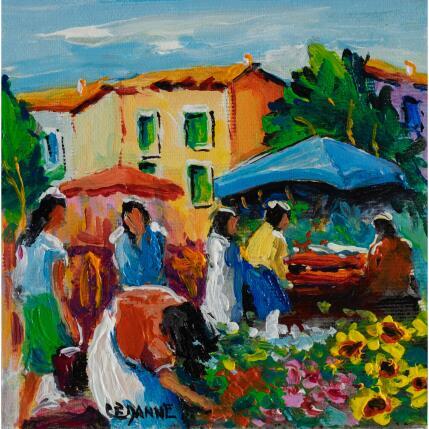 Peinture Rendez-vous au marché par Cédanne | Tableau