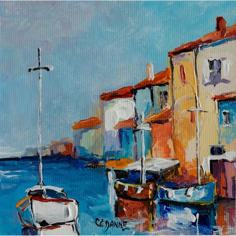 Pintura Paysage aux couleurs de la riviera por Cédanne | Pintura Figurativo Paisajes Marine Aceite Acrílico