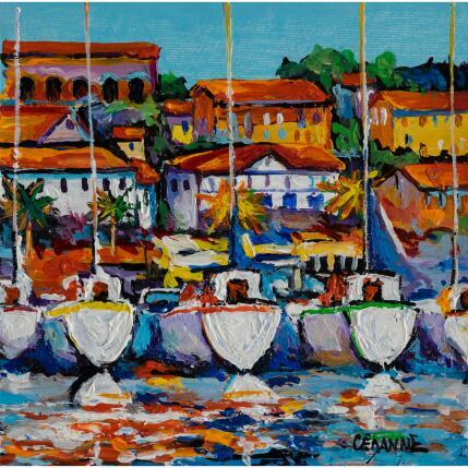 Peinture Lumière du sud sur le port par Cédanne | Tableau Figuratif Acrylique, Huile Marine, Paysages