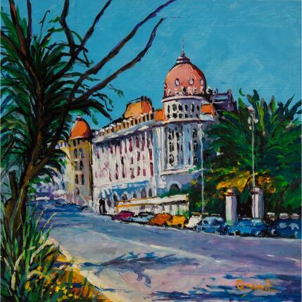 Peinture Nice Le Négresco par Cédanne | Tableau Figuratif Acrylique, Huile Paysages, Urbain