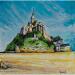 Peinture Le Mont St Michel 2 par Cédanne | Tableau Figuratif Paysages Huile Acrylique