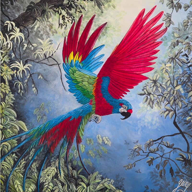 Painting Ara paradisiaque by Geiry | Painting Subject matter