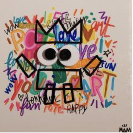 Painting YOUPI FUN by Mam | Painting Pop-art Acrylic Minimalist, Pop icons, Society